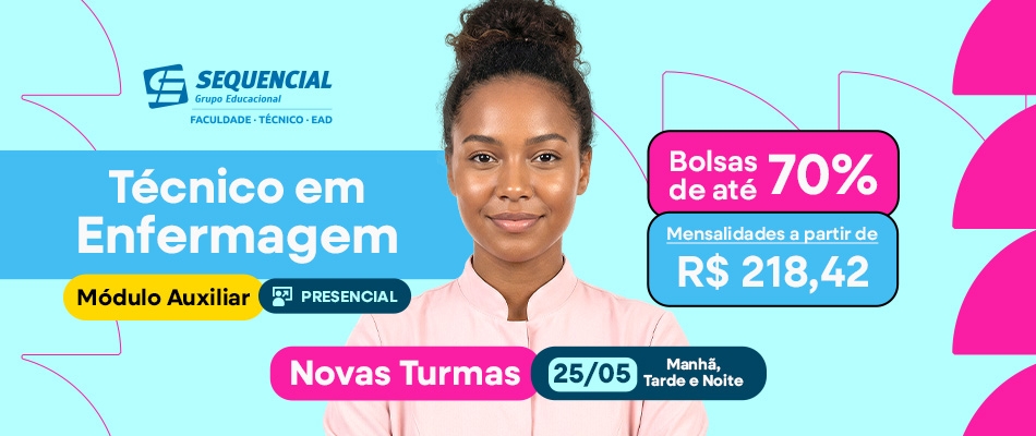 T&eacute;cnico em Enfermagem Auxiliar | 25/05/2026  Manh&atilde;, Tarde e Noite