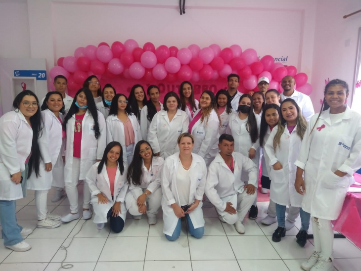 Outubro Rosa  - Cursos de Enfermagem e Estética da Unidade Pirajussara