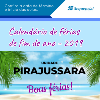 Calendário de férias 2019/2020 Sequencial - Unidade Pirajussara
